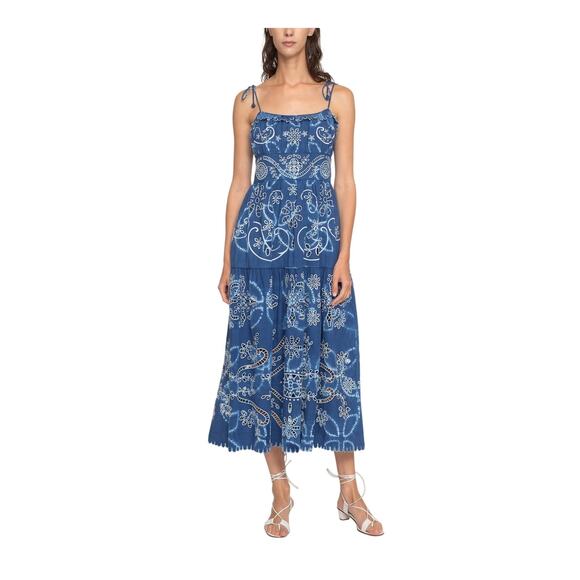 Sea New York Embroidered Blue Liat Dress Size 2